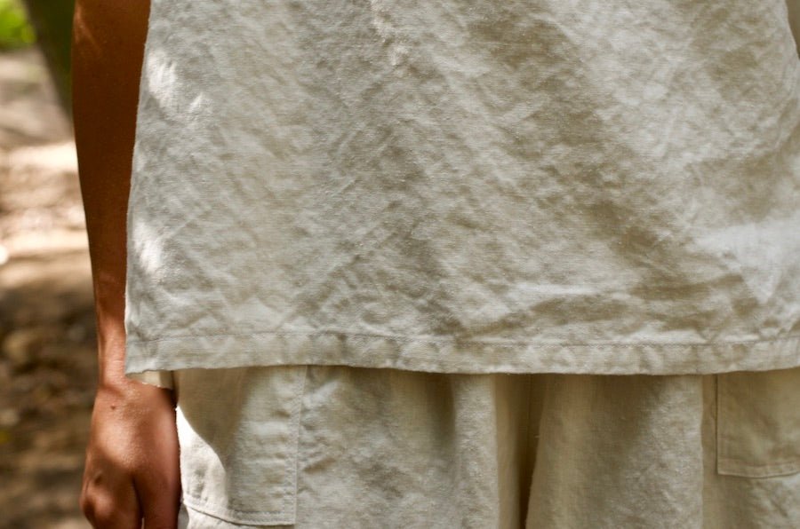natural hemp fabric close up.