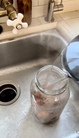 solar dying with avocados step 4
